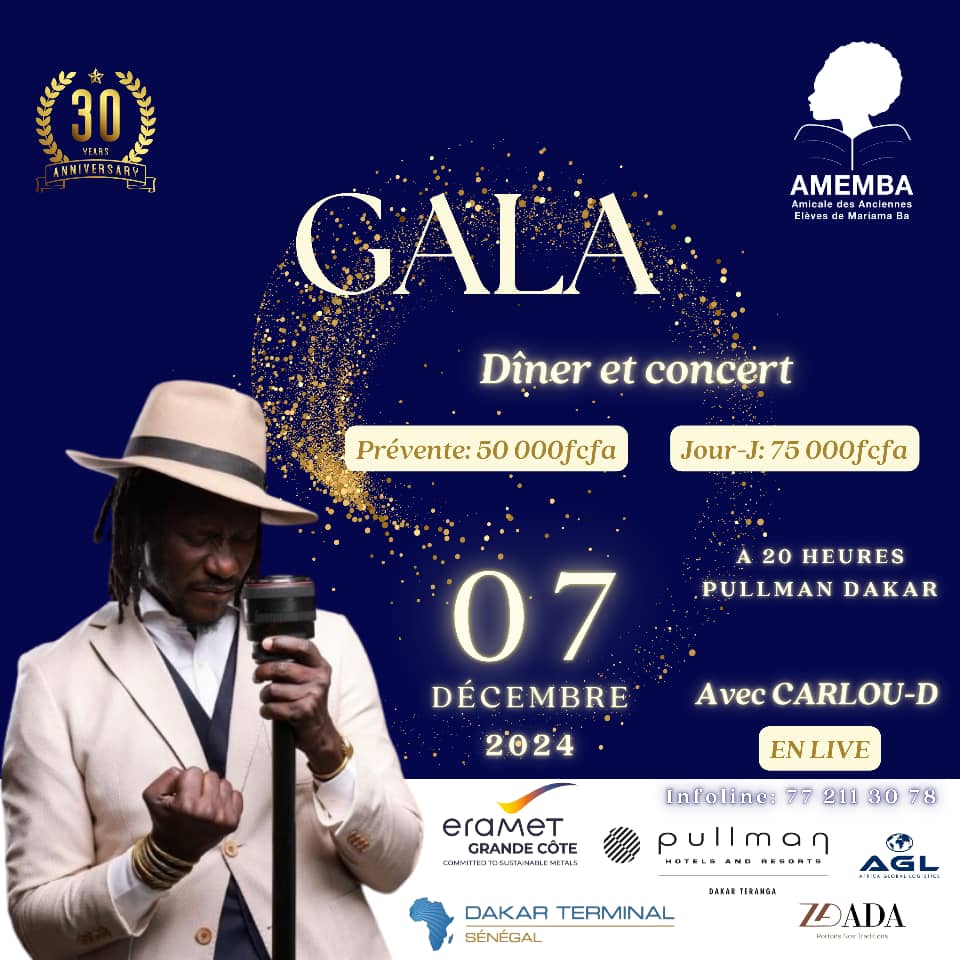 Flyer Soirée de Gala AMEMBA